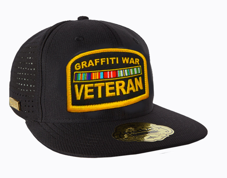 GHOF - Graffiti War Veteran- Snapback Cap - 3D Embroidery - Black/Camo