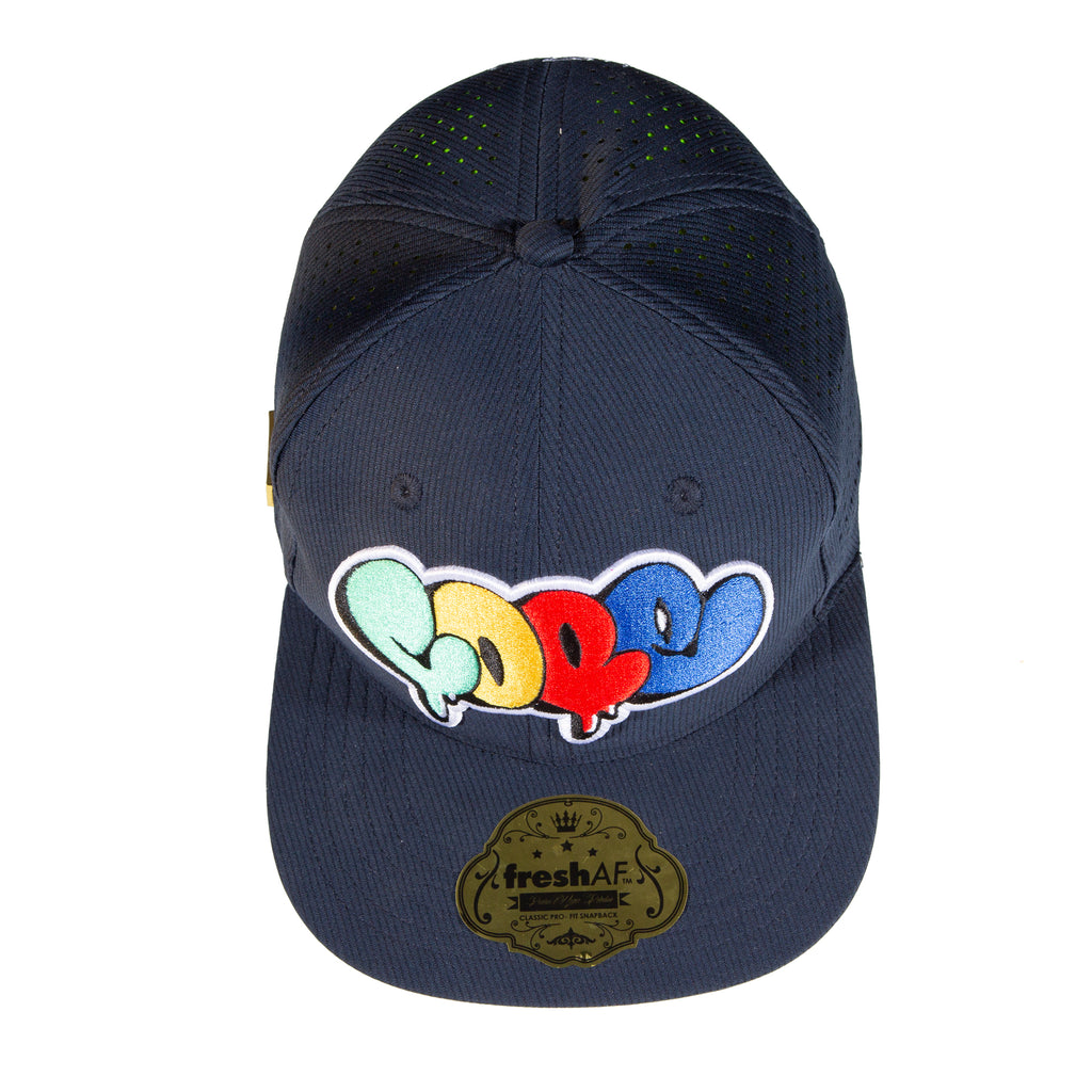 COPE 2- Nylon Mesh Cap - 3D Embroidery - Navy/Mutil-color